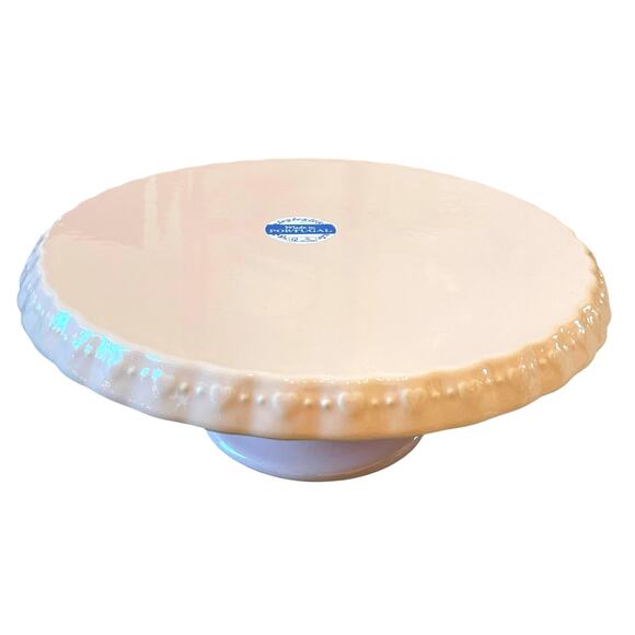 Pastel Pink Valentines Heart Embossed Pedestal Cake Stand Made in Portugal New - Picture 10 of 16